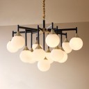 Loft Industry Modern - Finland Black Down Chandelier